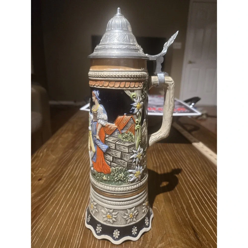 Vintage GERZ W Germany Musical Beer Stein MAPSA Pewter Lid 11